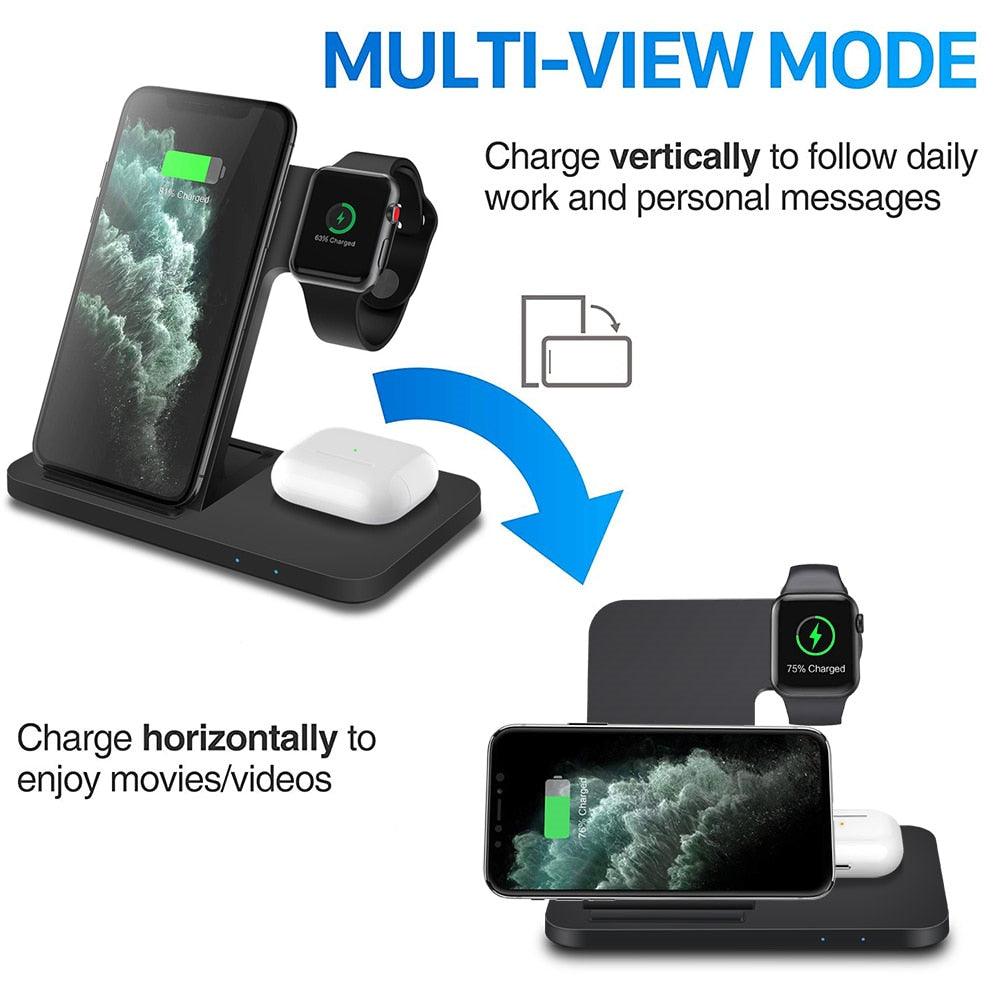 3in1 Wireless Fast Charger Dock Station - All In The Bag 