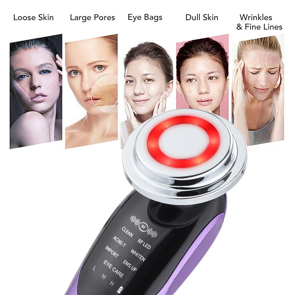 7 in 1 Face Lift Device Facial Massager - All In The Bag 