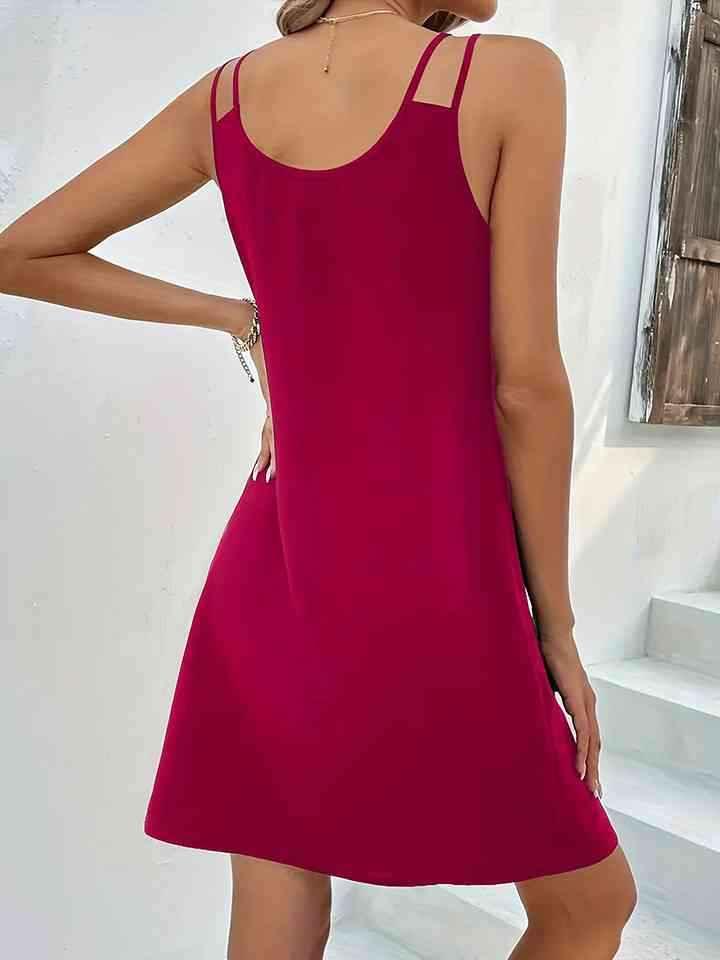 Double-Strap V-Neck Dress - All In The Bag 