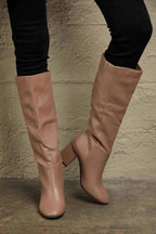East Lion Corp Block Heel Knee High Boots - All In The Bag 