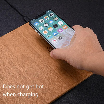 Leather Wood Wireless Charging Mouse Pad - All In The Bag 