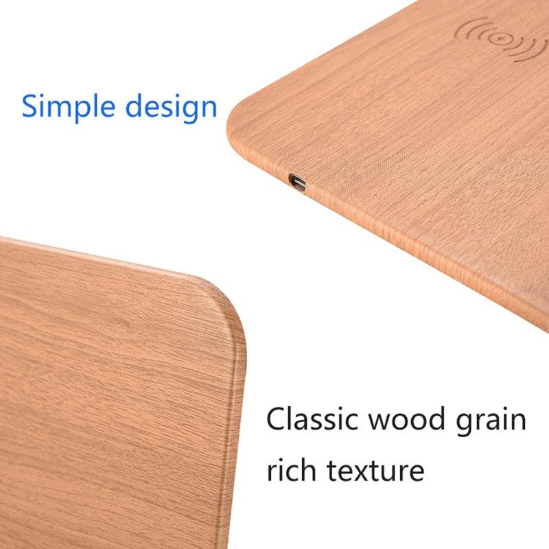 Leather Wood Wireless Charging Mouse Pad - All In The Bag 