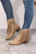 Legend Women's Fringe Cowboy Western Ankle Boots - All In The Bag 