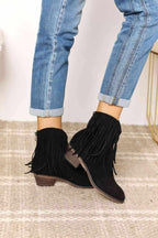 Legend Women's Fringe Cowboy Western Ankle Boots - All In The Bag 