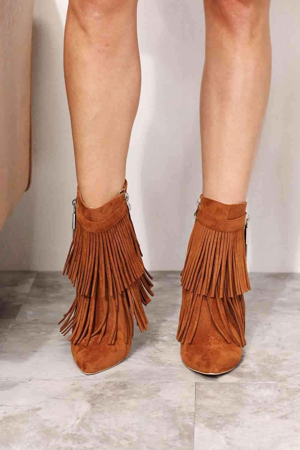 Legend Women's Tassel Wedge Heel Ankle Booties - All In The Bag 