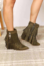 Legend Women's Tassel Wedge Heel Ankle Booties - All In The Bag 