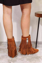Legend Women's Tassel Wedge Heel Ankle Booties - All In The Bag 