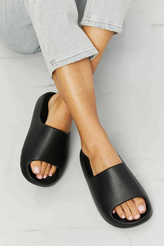 NOOK JOI In My Comfort Zone Slides in Black - All In The Bag 