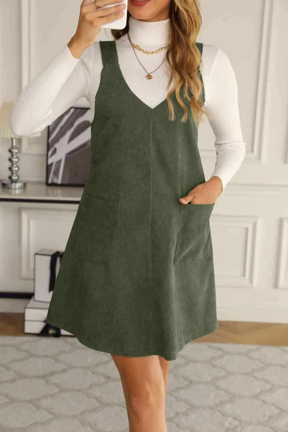 Overall Dress with Pockets - All In The Bag 