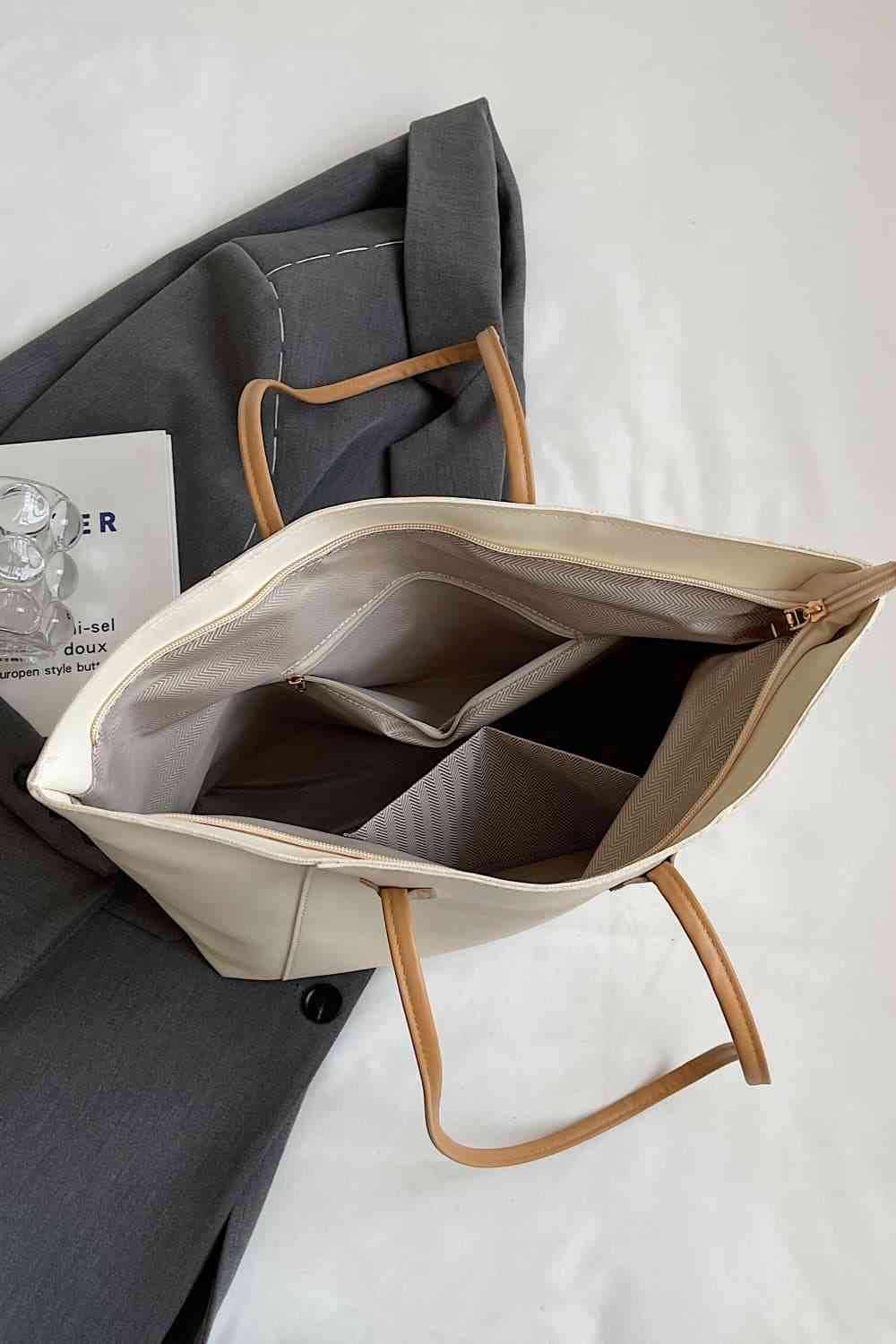 PU Leather Tote Bag - All In The Bag 