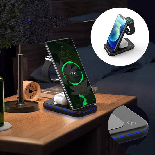 Three-in-One Wireless Charger - All In The Bag 