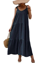 Tie-Shoulder Tiered Maxi Dress - All In The Bag 