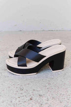 Weeboo Cherish The Moments Contrast Platform Sandals in Black - All In The Bag 